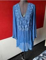 Korenblauwe voile tuniek van Hunza maat M /L. ZGAN, Kleding | Dames, Ophalen of Verzenden, Zo goed als nieuw, Maat 38/40 (M), Blauw