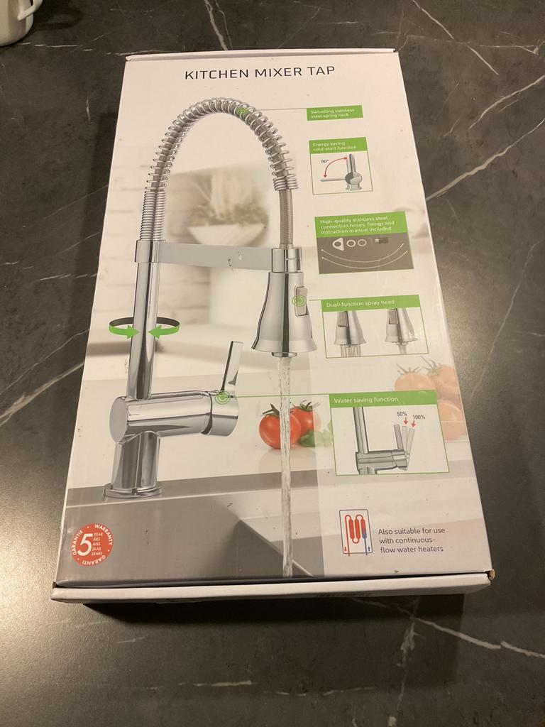 Nieuwe Keukenmengkraan chroom vrij zwenkbaar, Ophalen of Verzenden, Nieuw, Chroom, Kraan