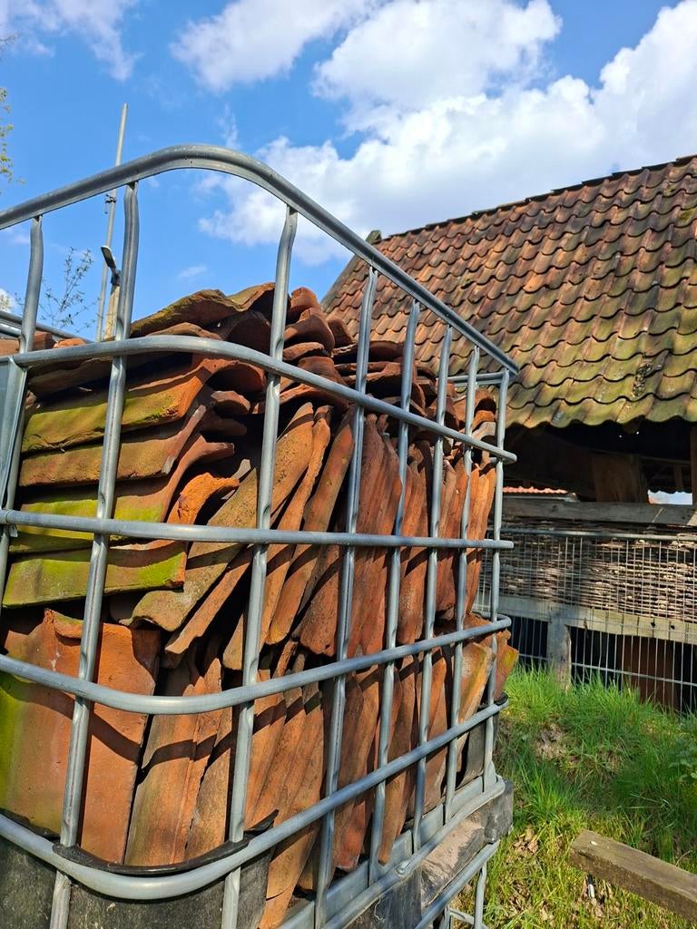 Oude holle rode dakpannen - 1600 stuks (40x23 cm), Ophalen