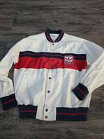 Vintage Adidas Bomberjack - Wit, Rood, Blauw, Maat 52/54 (L), Wit, Ophalen of Verzenden, Zo goed als nieuw