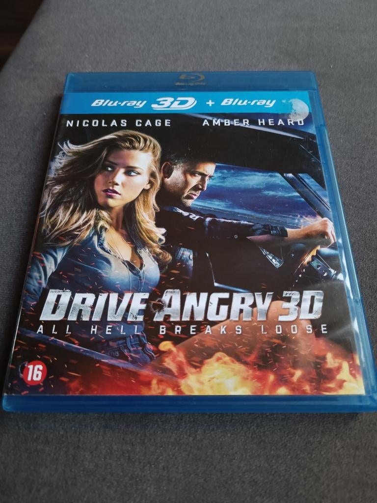 Drive angry 3D - bluray, Ophalen of Verzenden, Zo goed als nieuw, Actie