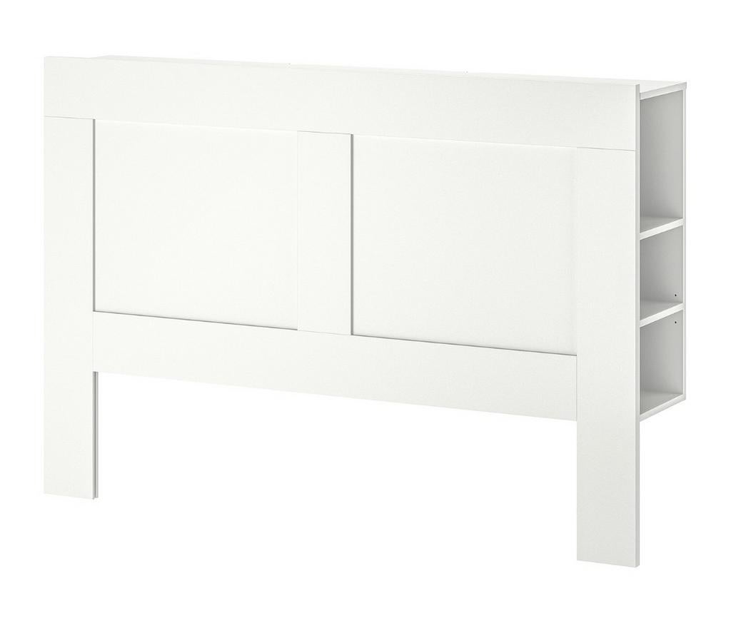 BRIMNES hoofdeinde met opbergvak, wit, 180 cm, Huis en Inrichting, Ophalen, Gebruikt, Wit, Tweepersoons