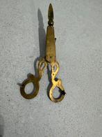 Antieke koperen kaarsendover met decoratieve handgreep, Ophalen of Verzenden, Koper