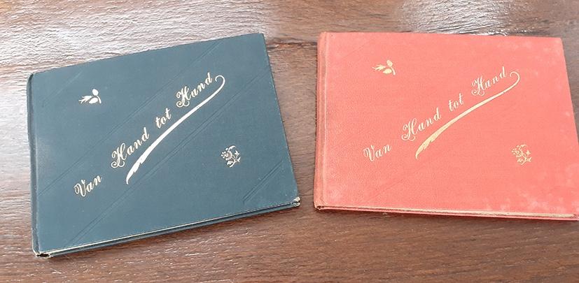 2 oude poezie album van fam VOS (Charles Vos) Maastricht, Antiek en Kunst, Curiosa en Brocante, Ophalen of Verzenden