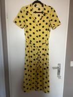 Vila geel zwarte polkadot jurk maat 38, Maat 38/40 (M), Geel, Ophalen of Verzenden, Zo goed als nieuw