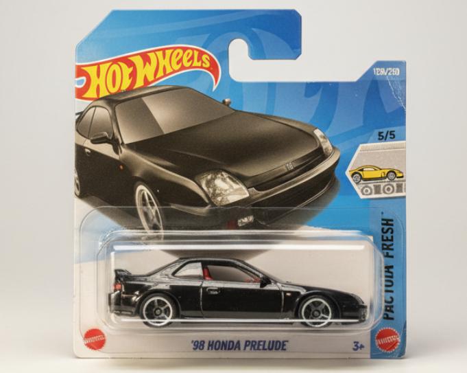 Hot Wheels '98 Honda Prelude - Zwart - Nieuw in verpakking, Hobby en Vrije tijd, Modelauto's | 1:43, Ophalen, Zo goed als nieuw