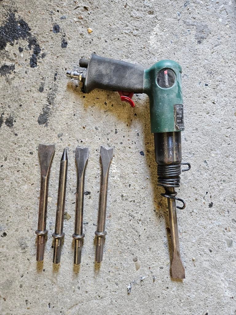 Luchtbeitel met diverse beitels, Ophalen of Verzenden