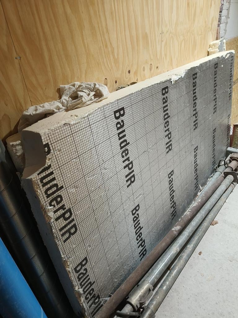 2x PIR isolatieplaten 140mm dik, 1200x2400mm, Ophalen, Dakisolatie, Gebruikt, 12 cm of meer