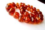 Prachtige Barnsteen Amber ketting, collier zilver 62 gr, Ophalen, Zilver, Ketting, Met edelsteen