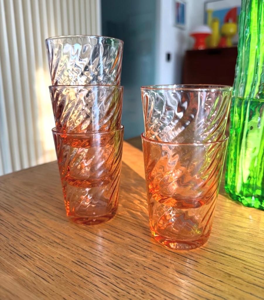 Arcoroc Rosaline glazen, Antiek en Kunst, Antiek | Glas en Kristal, Ophalen of Verzenden