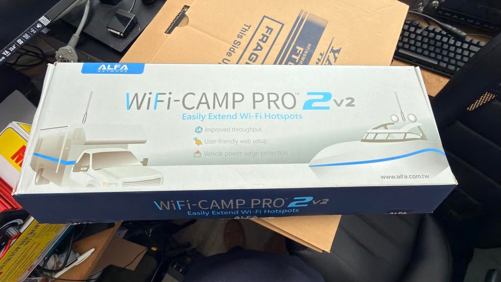 Alfa Network WiFi-Camp Pro 2 V2 WiFi-versterker, Ophalen of Verzenden, Zo goed als nieuw, Router