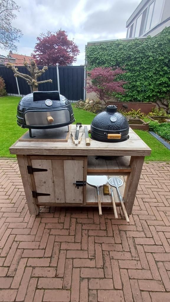 BBQ ei met Pizza oven compleet klaar, Ophalen of Verzenden