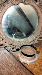 Gietijzeren ijzeren wand spiegel hanger rond kaars, Ophalen of Verzenden