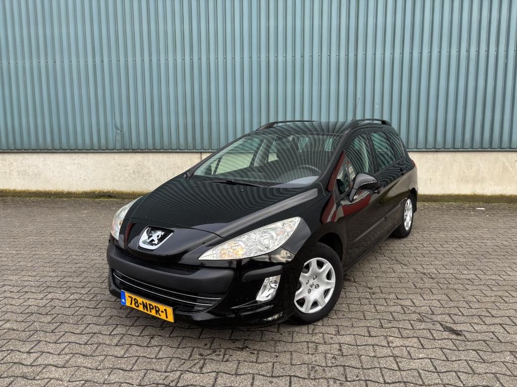 Peugeot 308 SW 1.6 VTI 16V 2010 Zwart, Auto's, Voorwielaandrijving, Euro 5, 1295 kg, 4 cilinders