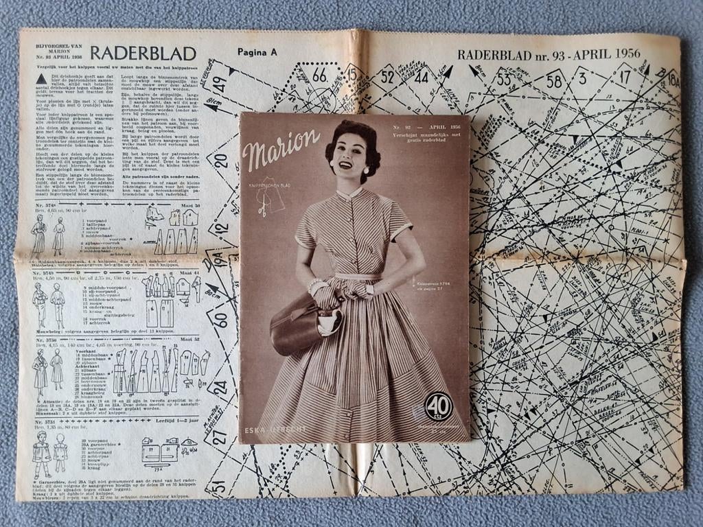Marion kledingpatronen 1956, Hobby en Vrije tijd, Kledingpatronen, Ophalen of Verzenden, Gebruikt, Vrouw, Marion