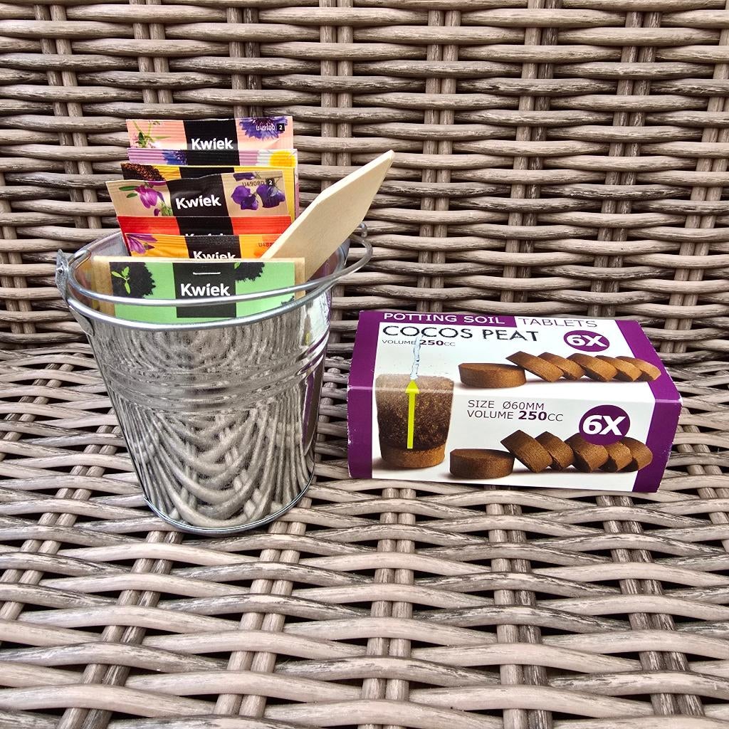 Moederdag tip!🎁 Kwiek biologische bloemenzaden & potgrond, Ophalen of Verzenden, Voorjaar, Volle zon, Zaad