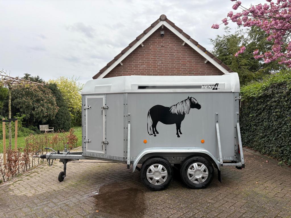 Henra pony- of veetrailer met hek, zeer goede staat, Auto diversen, Aanhangers en Bagagewagens, Ophalen, Zo goed als nieuw
