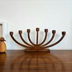Grote Deense 7 armige Kandelaar in teak - Vintage Retro, Bruin, Ophalen of Verzenden, Zo goed als nieuw, X