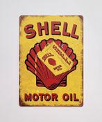 Shell Motor oil geel reclamebord van metaal wandbord deco, Reclamebord, Info@deconoord.nl, Deco Noord, Nieuw