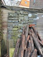 Gratis tuintegels, terrastegels en houten bielzen, Ophalen, Zo goed als nieuw, 250 cm of meer, Planken