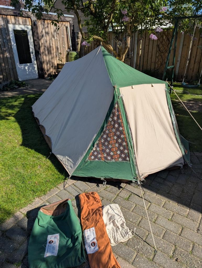 Alaska Super 2 DWS (retro festival) tent, Caravans en Kamperen, Ophalen of Verzenden, Gebruikt, Tot en met 2