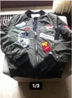 Heren bomber jack sext June leger groen mt M, Kleding | Heren, Sext June, Maat 48/50 (M), Ophalen of Verzenden, Zo goed als nieuw