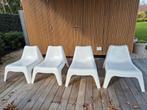 4x Ikea PS Vågö lounge tuinstoelen, Ophalen, Gebruikt, Kunststof, Stapelbaar