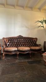 Chesterfield bankstel, Driepersoons, Zo goed als nieuw, Franse chesterfield, Ophalen