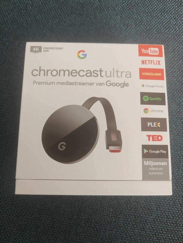 Chromecast Ultra 4K HDR mediastreamer van Google, Ophalen of Verzenden
