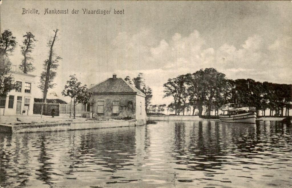 Brielle - Vlaardinger boot - Aankomst, Ophalen of Verzenden, Voor 1920, Gelopen, Zuid-Holland