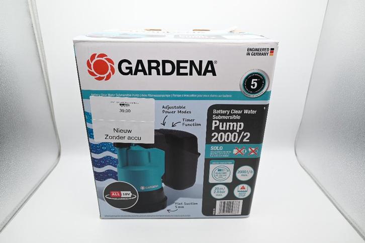 Gardena Accu Dompelpomp (NIEUW) zonder accu, Tuin en Terras, Waterpompen, Nieuw, Accu, Dompelpomp, Ophalen of Verzenden