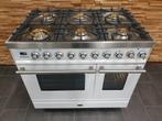 Luxe Boretti Fornuis 90cm hoogglans wit rvs 2 ovens 6 pits, Niet ingevuld, 60 cm of meer, Niet ingevuld, Ophalen of Verzenden