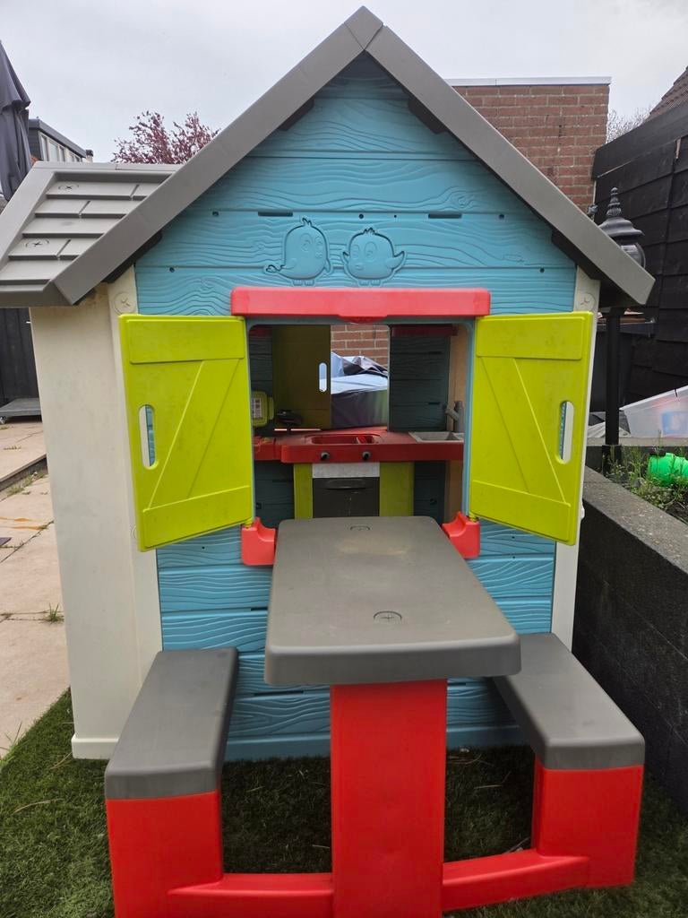 Smoby speelhuis "chef house", Kinderen en Baby's, Speelgoed | Buiten | Speelhuisjes, Ophalen, Gebruikt, Kunststof