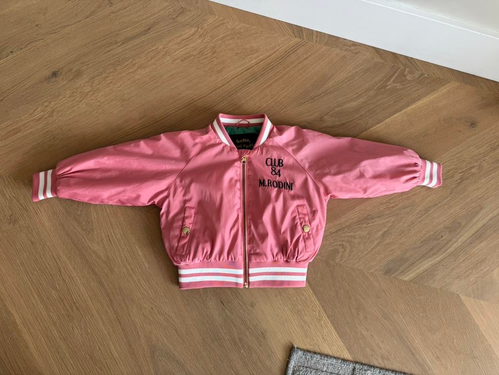 Mini rodini bomberjack roze duif, Ophalen of Verzenden, Zo goed als nieuw, Meisje, Broek