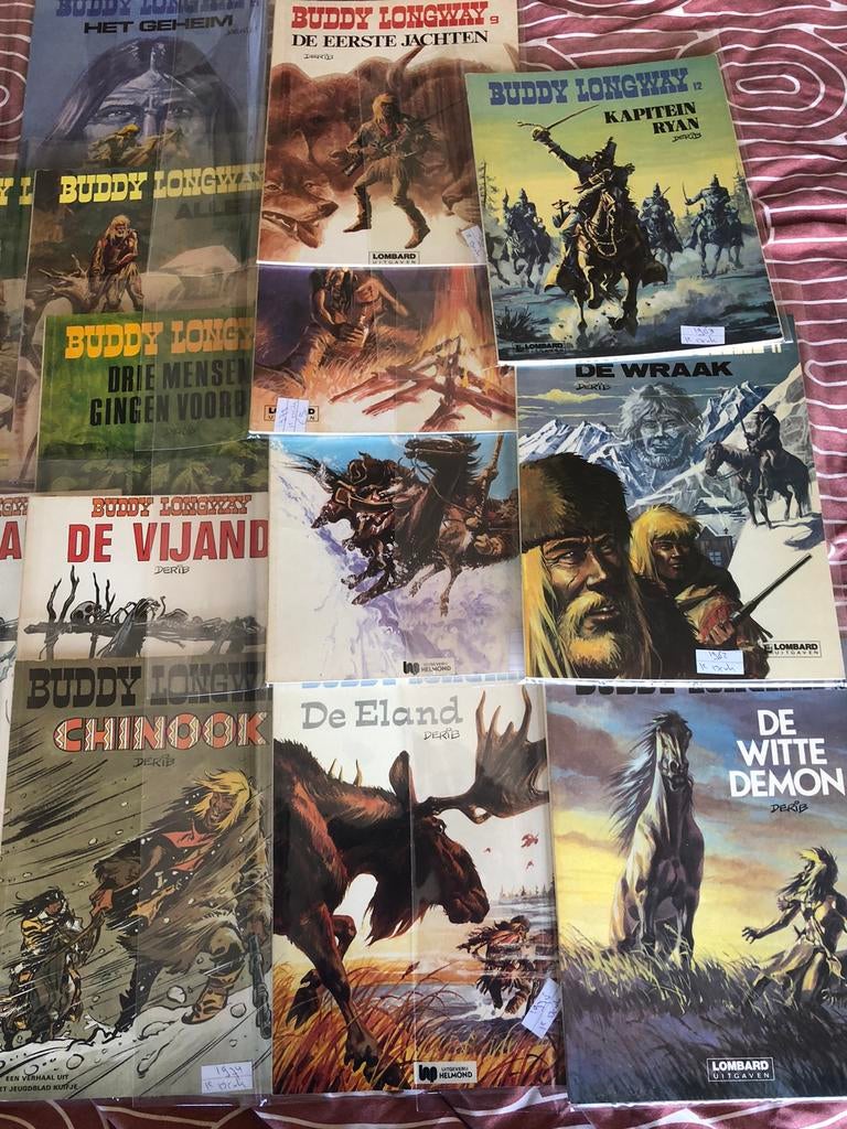 Derib - Buddy Longway eerste drukken 1 T/ M 12, Boeken, Meerdere stripboeken, Ophalen of Verzenden, Gelezen