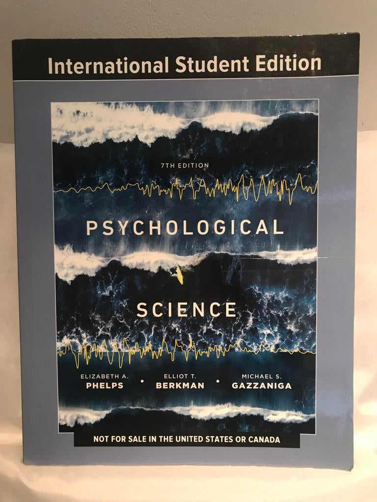 Psychological Science - Studieboek Psychologie (7e editie), Ophalen, Gamma, Gelezen, WO