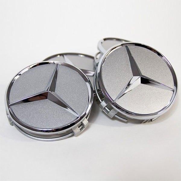 zilver naafdoppen mercedes naafkappen zwart blauw E-klasse C, Auto diversen, Wieldoppen, Ophalen of Verzenden, Nieuw