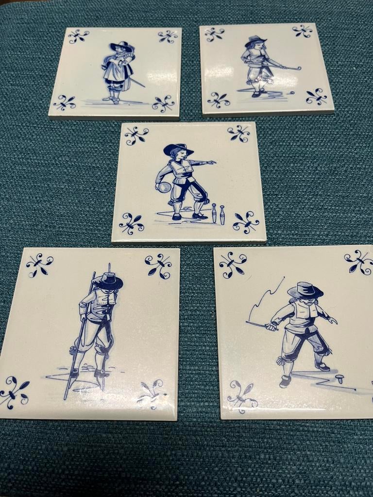5 tegels Oud Hollandse straat spelletjes, Verzenden