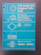 Originele dealer onderdelen catalogus Audi 100 C1 8-1971-73, Ophalen of Verzenden, Gelezen, Audi