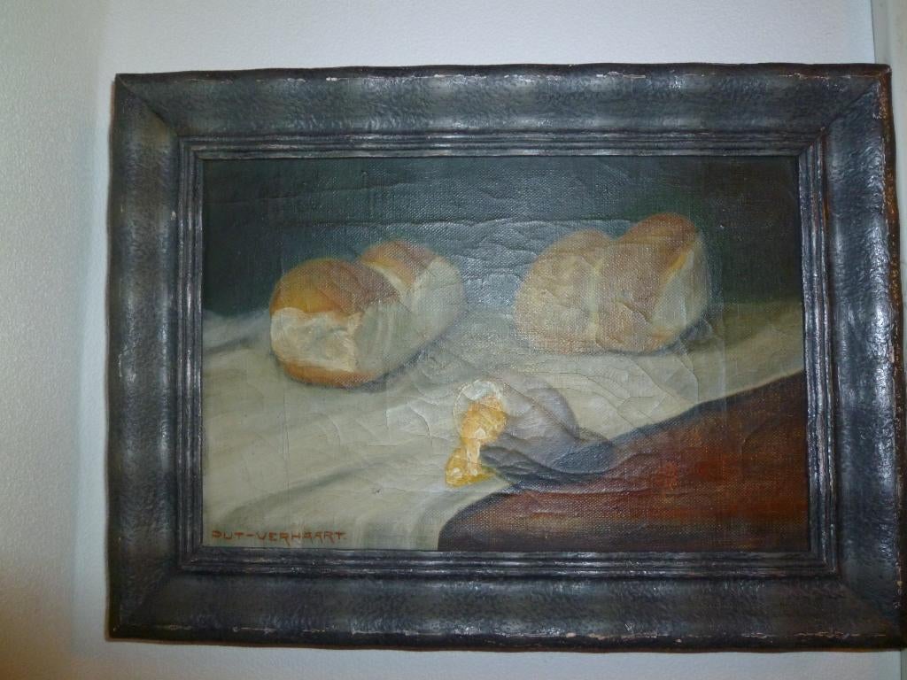Olieverf schilderij "broden" van Put-Verhaart, Antiek en Kunst, Kunst | Schilderijen | Klassiek, Ophalen