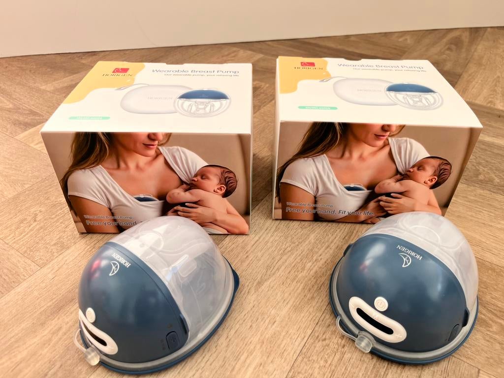 Horigen Handsfree dubbele borstkolf / Wearable Breast Pump, Ophalen of Verzenden, Zo goed als nieuw, Borstkolf
