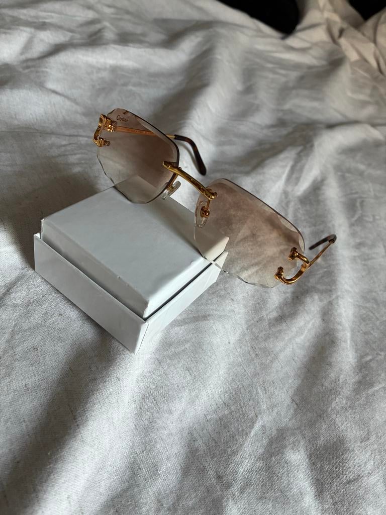 Cartier zonnebril, Overige merken, Gebruikt, Zonnebril, Bruin