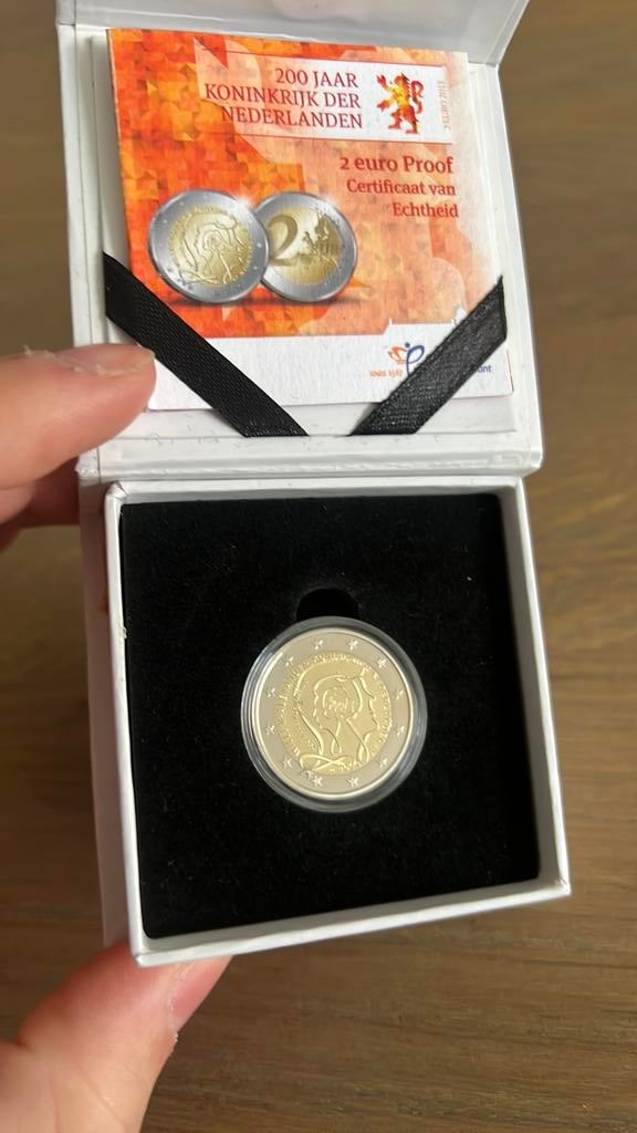 Nederland 200 Jaar Koninkrijk 2 Euro 2013 herdenkingsmunt, Postzegels en Munten, Munten | Nederland, Ophalen of Verzenden, Koningin Beatrix