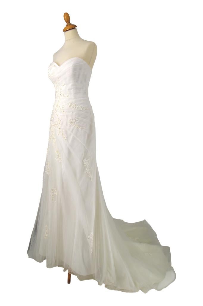 Sweetheart Bruidsjurk Ivoor – Mermaid/Fishtail – Kant & Tule, Trouwjurk, Sweetheart, Sweetheart, Wit