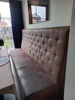 Mooie grote, gezellige hoge bank bruin, Huis en Inrichting, Banken | Sofa's en Chaises Longues, Ophalen