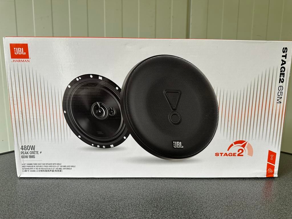 JBL Stage 2 Gen 2 65M 6.5''16,5cm 3Weg Speakerset 480w, Auto diversen, Autospeakers, Ophalen of Verzenden, Zo goed als nieuw