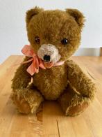 Brocante Vintage teddy Beer Glazen ogen open bekje rookvrij, Ophalen of Verzenden