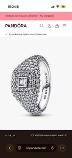 Pandora pave ring maat 17, Met strass, Nieuw, Ophalen of Verzenden, 17 tot 18