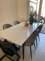 Witte eettafel (of tuintafel) - uitschuifbaar - ZSM OPHALEN, Ophalen, Overige materialen, Gebruikt, 50 tot 100 cm