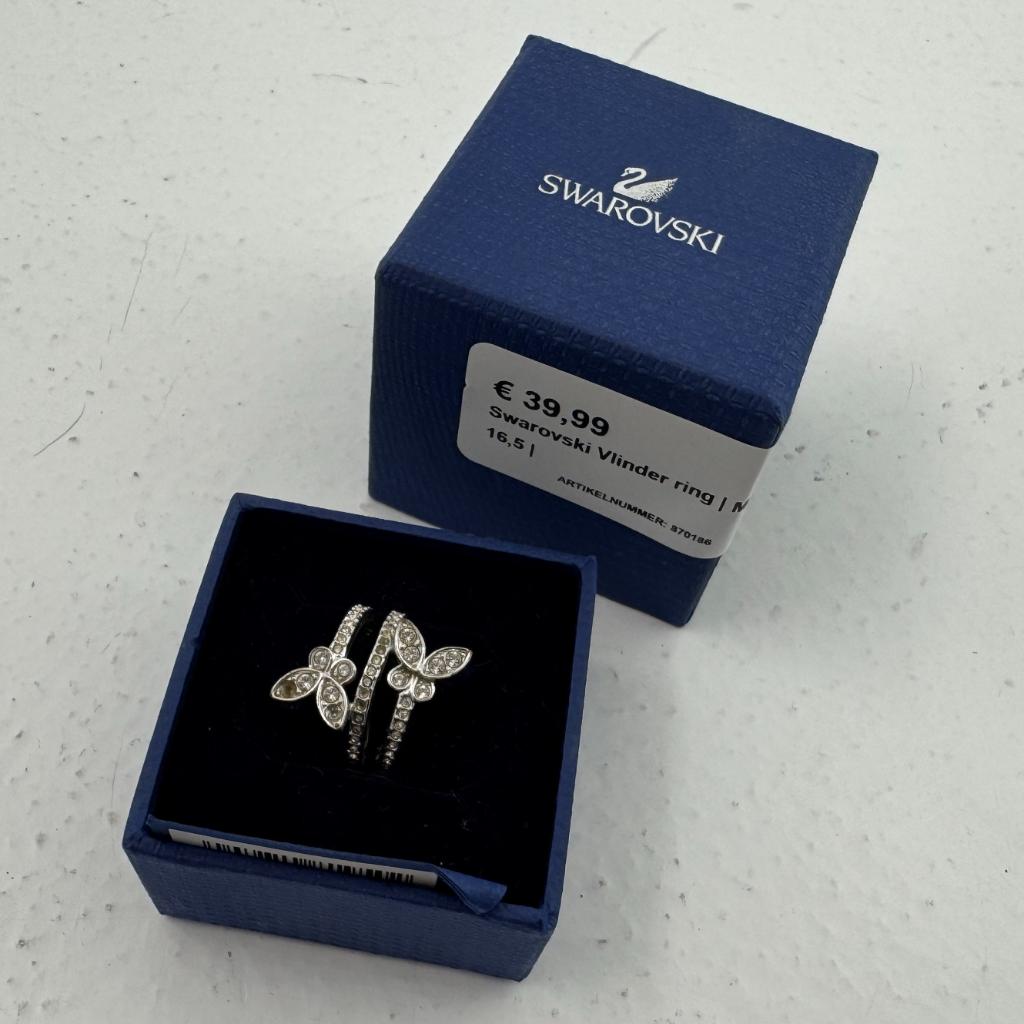 Swarovski Vlinder ring | Maat 16,5 | Mist steentjes, Gebruikt, Dordrecht@usedproducts.nl, Toulonselaan 72, Ophalen of Verzenden